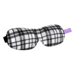 VIAGGI Black 3D Printed Eye Mask, Blindfold Sleep Eye Mask for Travel, Sleeping Eye Mask for Women and Men, Eye Cover